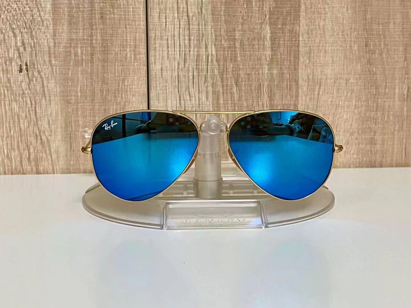 Ray Ban Aviator RB3026 Sunglasses Large 62mm Blue Lens/Gold Frame Ray Ban Aviator RB3026 Sunglasses Large 62mm Blue Lens/Gold Frame