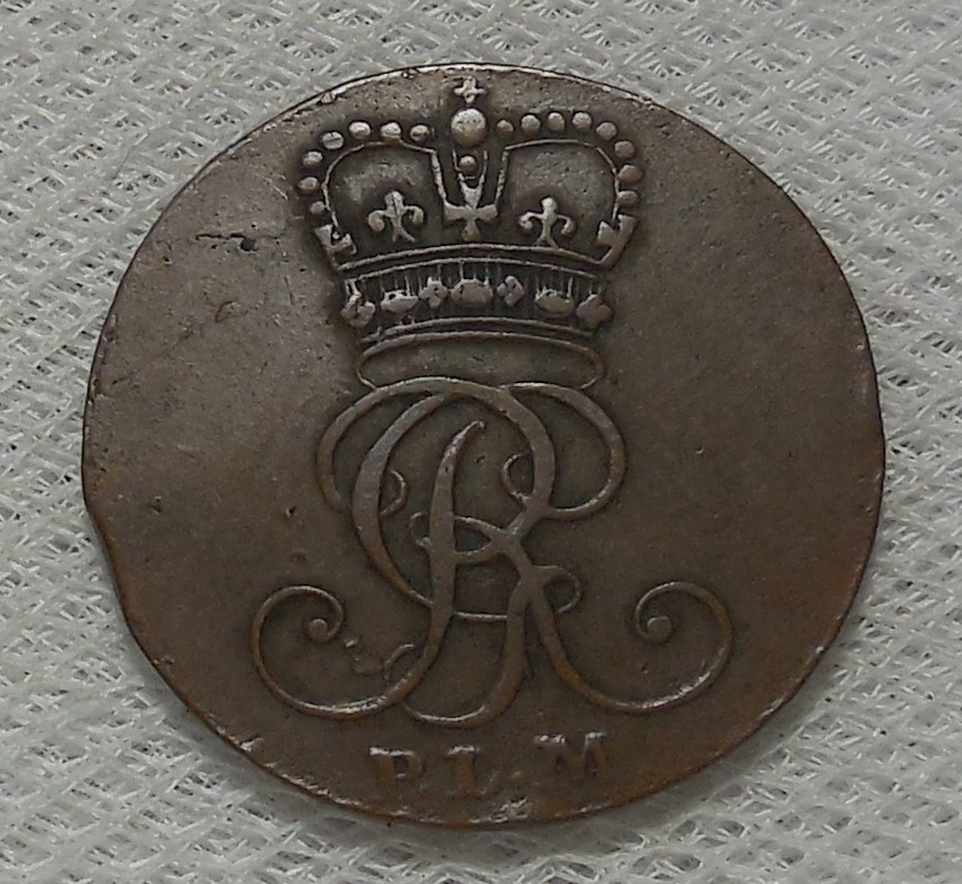 1797 PLM BRUSWICK LUNEBERG CALENBERG HANNOVER 2 PFENNIG COPPER COIN VF+ 1797 PLM BRUSWICK LUNEBERG CALENBERG HANNOVER 2 PFENNIG COPPER COIN VF+