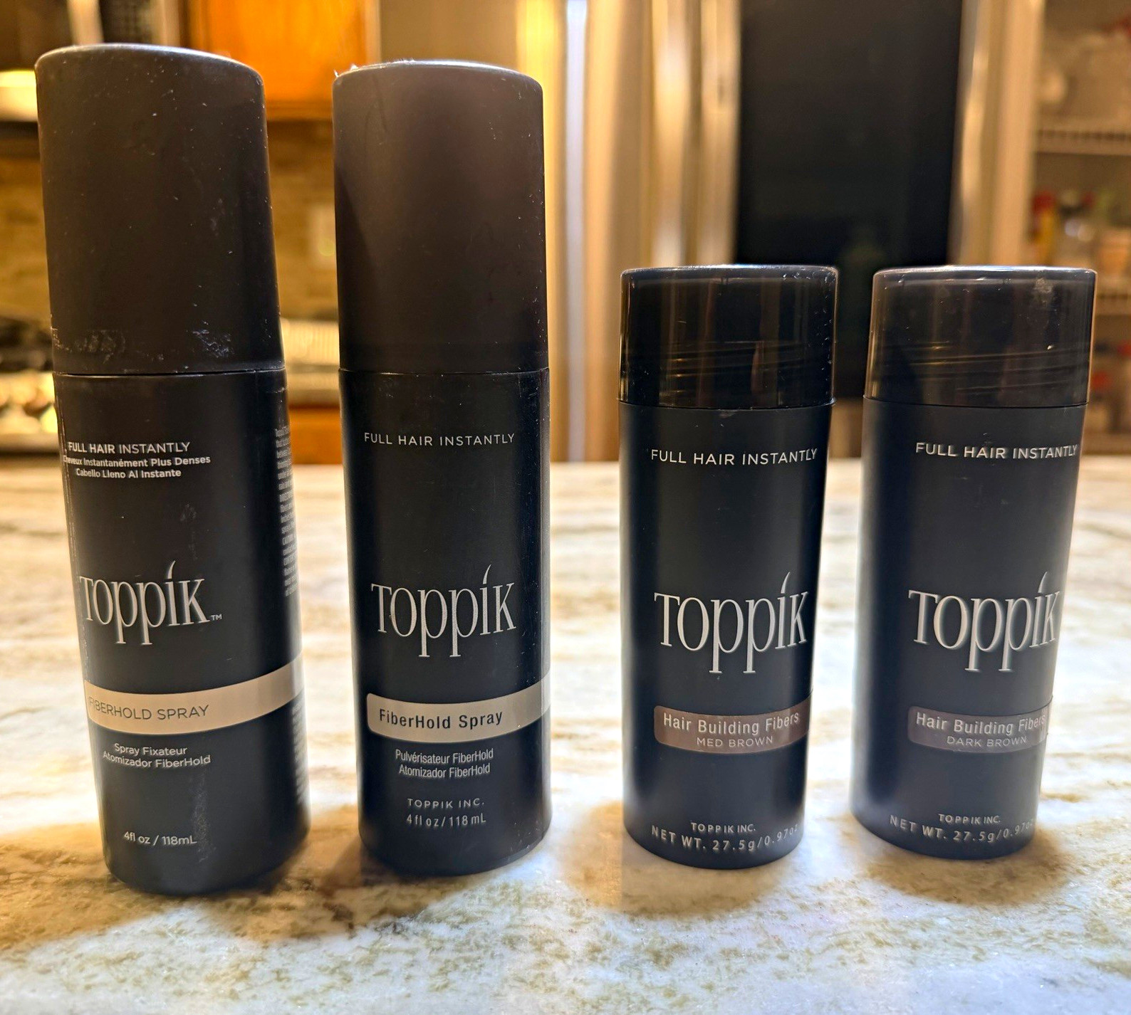 Toppik FiberHold Spray 4 fl oz/118 mL & Hair Building Fibers, Thickening, Brown Toppik FiberHold Spray 4 fl oz/118 mL & Hair Building Fibers, Thickening, Brown