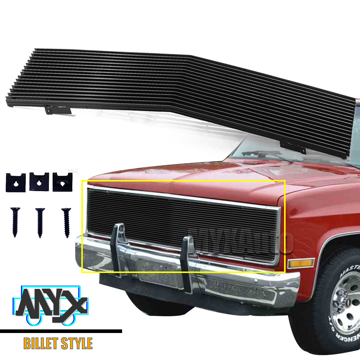 Fits 1981-1987 Chevy GMC Pickup/Suburban/Blazer/Jimmy Black Billet Grille Grill