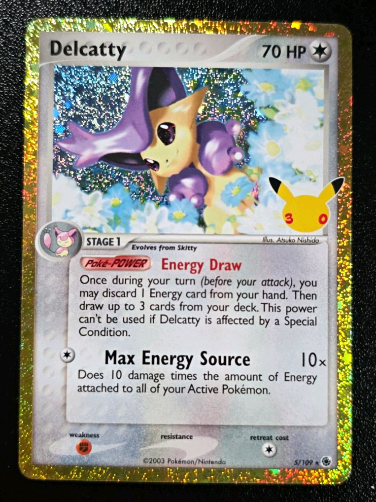 Delcatty 5/109 EX Ruby & Sapphire Reverse Holo Rare EN 2003 70HP Delcatty 5/109 EX Ruby & Sapphire Reverse Holo Rare EN 2003 70HP