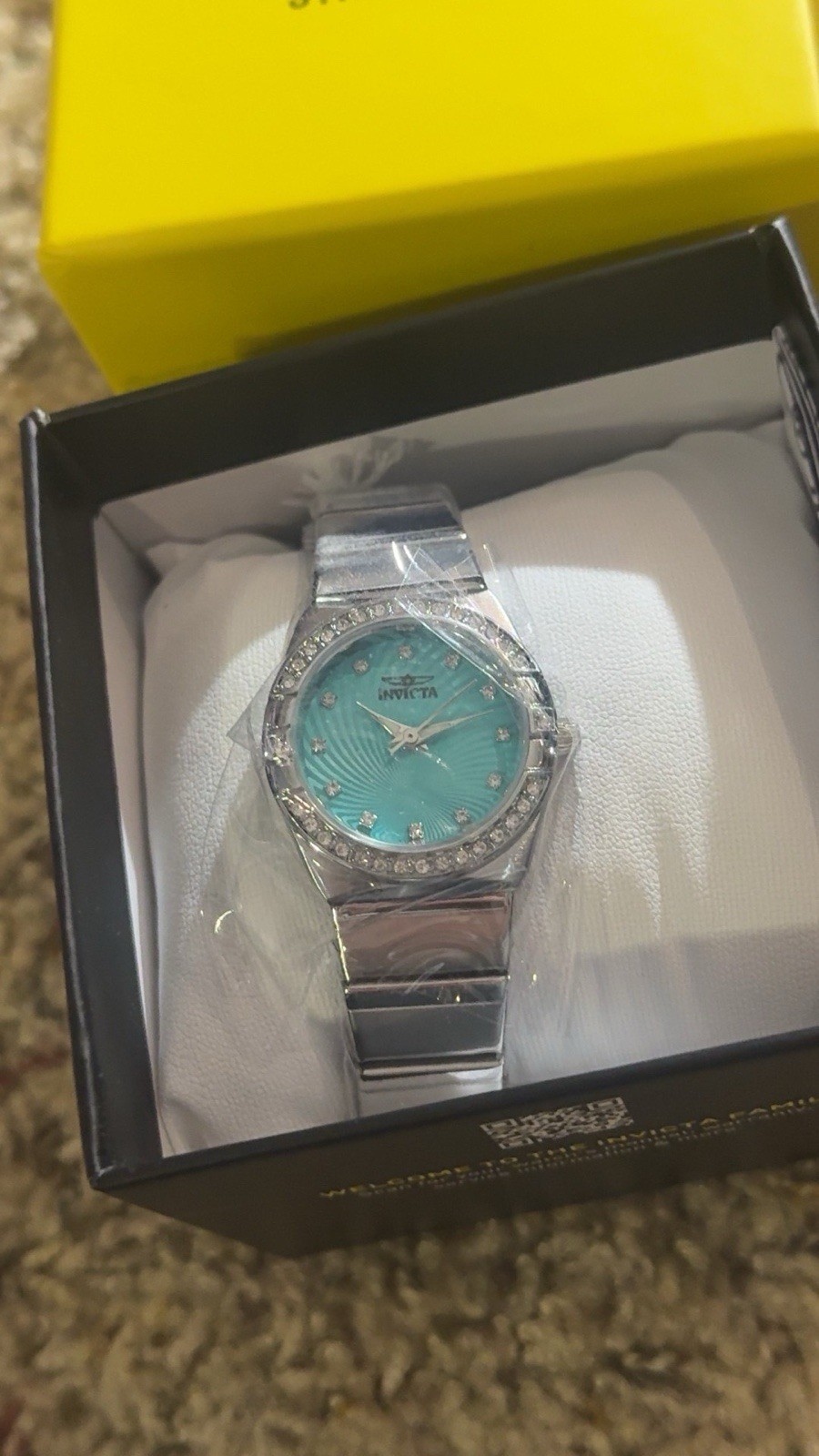 Invicta Angel Glintia Quartz Analog Turquoise Textured Dial Bracelet w/ Box Invicta Angel Glintia Quartz Analog Turquoise Textured Dial Bracelet w/ Box
