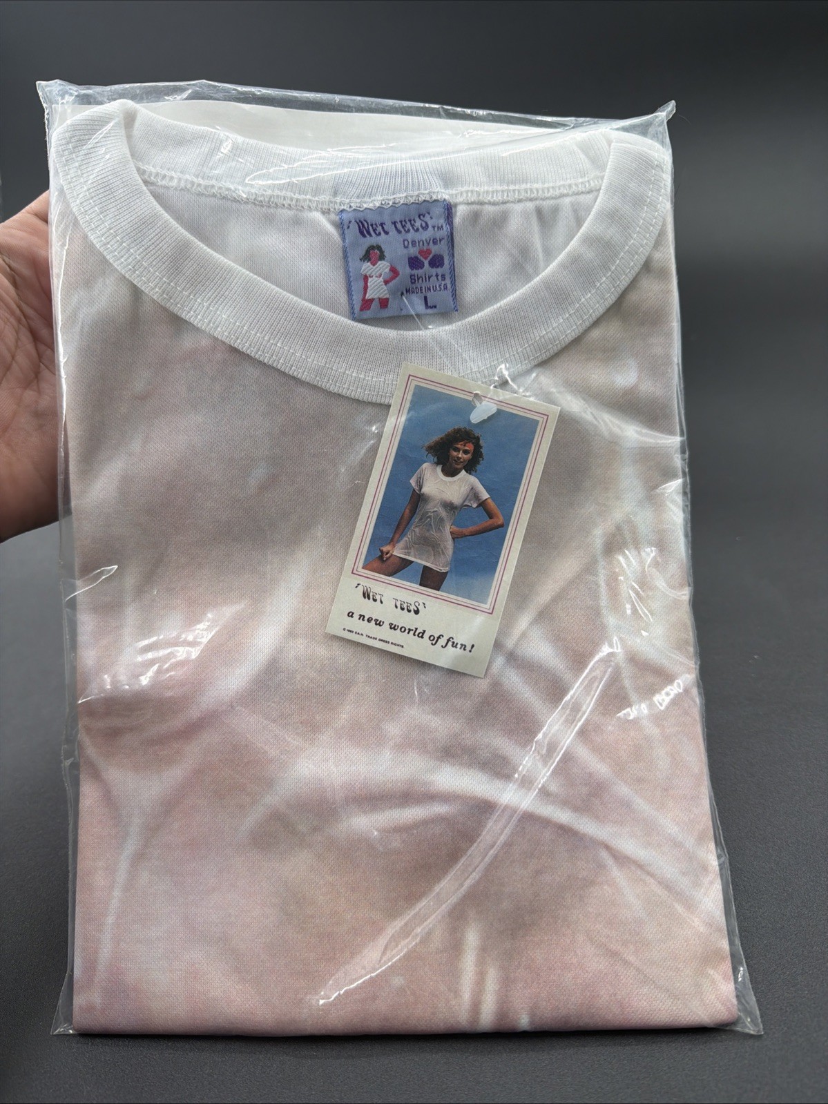 Vintage 1982 “Wet Tees” Print Photo Shirt Size Large- Unopened Vintage 1982 “Wet Tees” Print Photo Shirt Size Large- Unopened