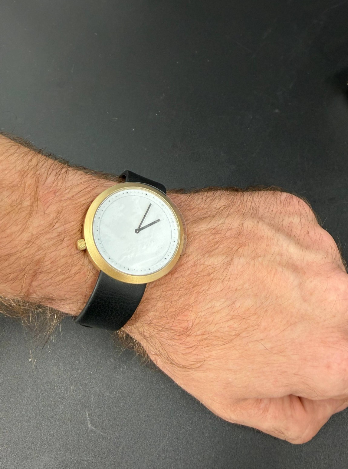 Watch Bulbul Facette 06 Watch Matte Golden Steel on Black Italian Leather Watch Bulbul Facette 06 Watch Matte Golden Steel on Black Italian Leather
