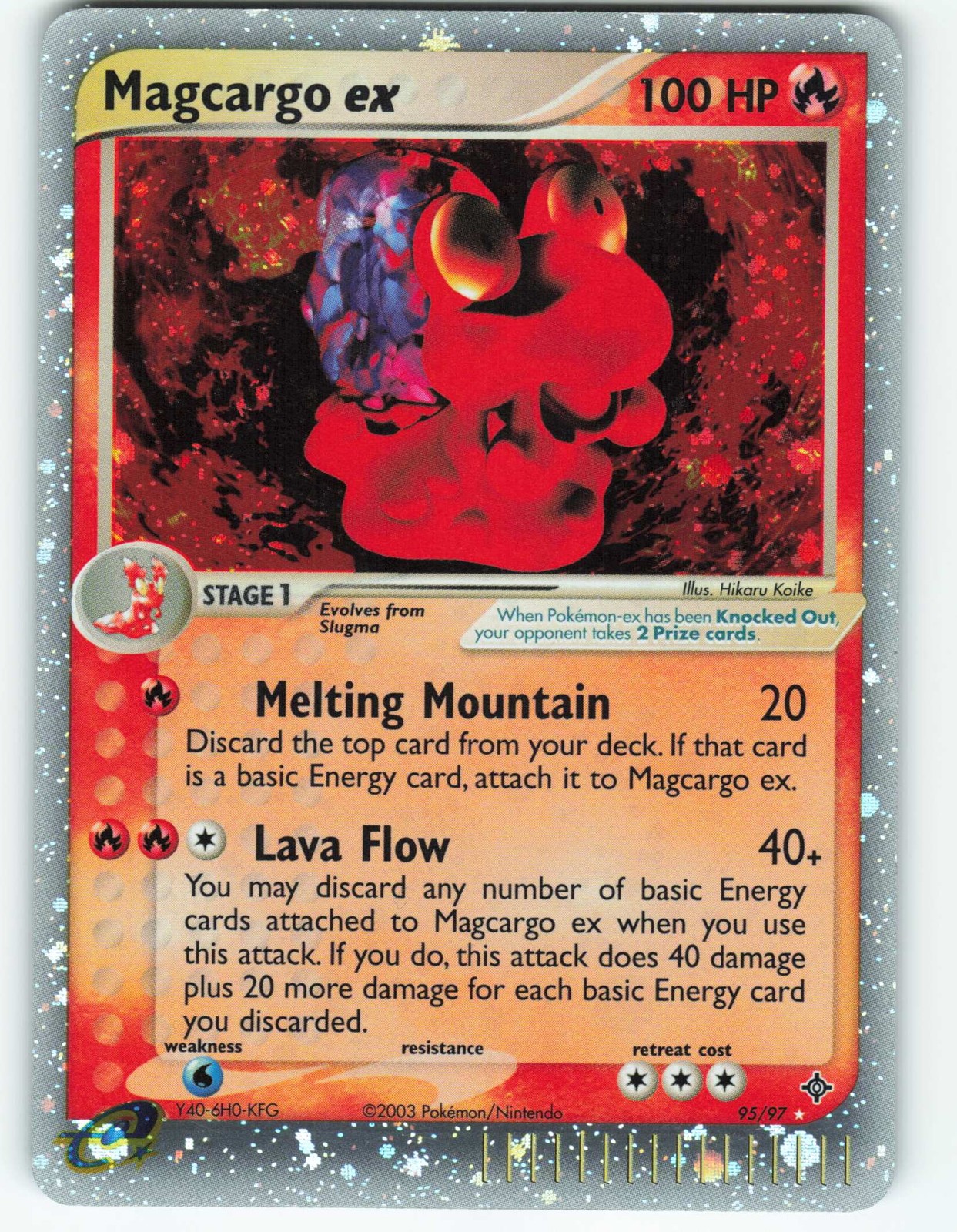 Magcargo ex - Holo - 95/97 Dragon - Pokémon TCG - 2003 Magcargo ex - Holo - 95/97 Dragon - Pokémon TCG - 2003