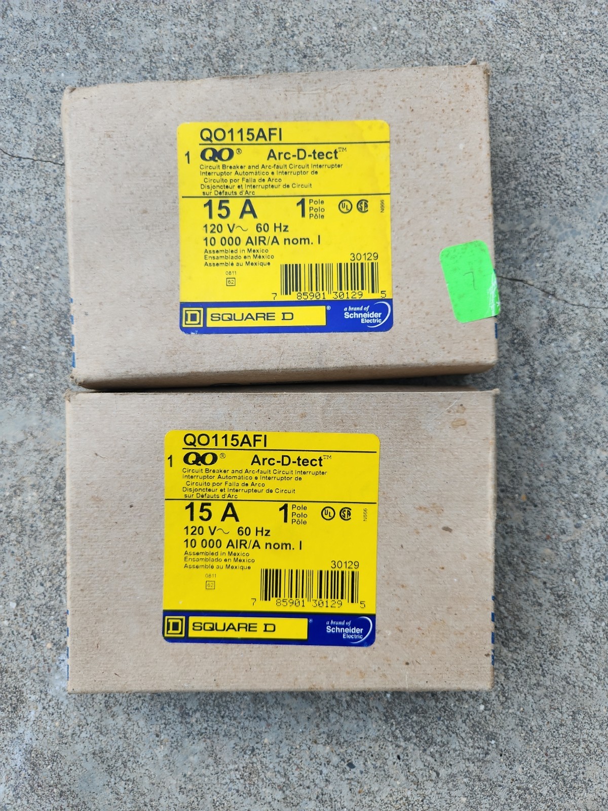 NOS LOT OF 2 Square D QO115AFI 120V Circuit Breaker NOS LOT OF 2 Square D QO115AFI 120V Circuit Breaker