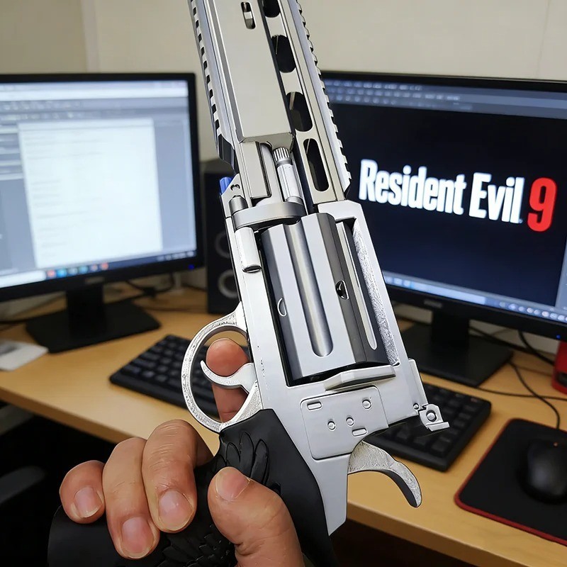 Resident Evil 9 Requiem 2026-Leon s Revolver Requiem 1:1 Prop Cylinder Works Resident Evil 9 Requiem 2026-Leon s Revolver Requiem 1:1 Prop Cylinder Works
