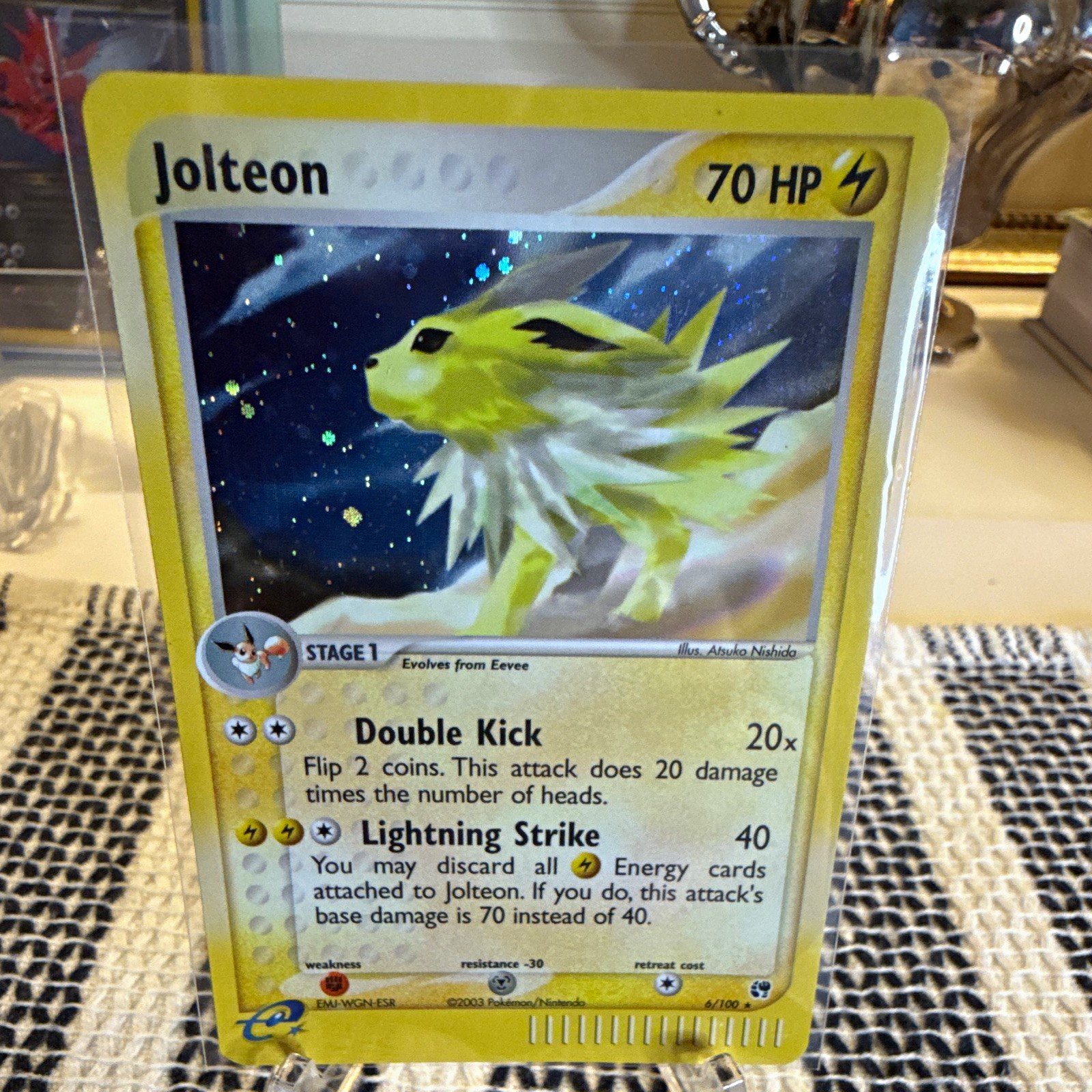 The Pokémon Company Jolteon 6/100 EX Sandstorm Reverse Holo Uncommon 70 HP Eng
