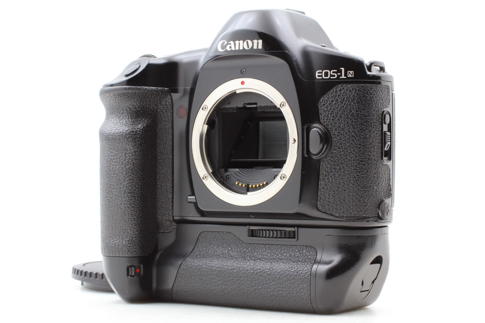 [ Near MINT ] Canon EOS-1N HS 35mm SLR Film Camera Black + PB-E1 From JAPAN