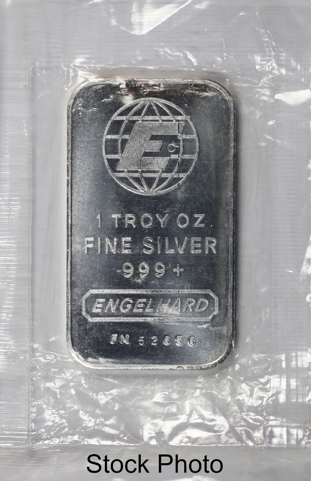 Vintage Engelhard Frosted E Globe Commercial 1 oz .999 Fine Silver Bar Sealed