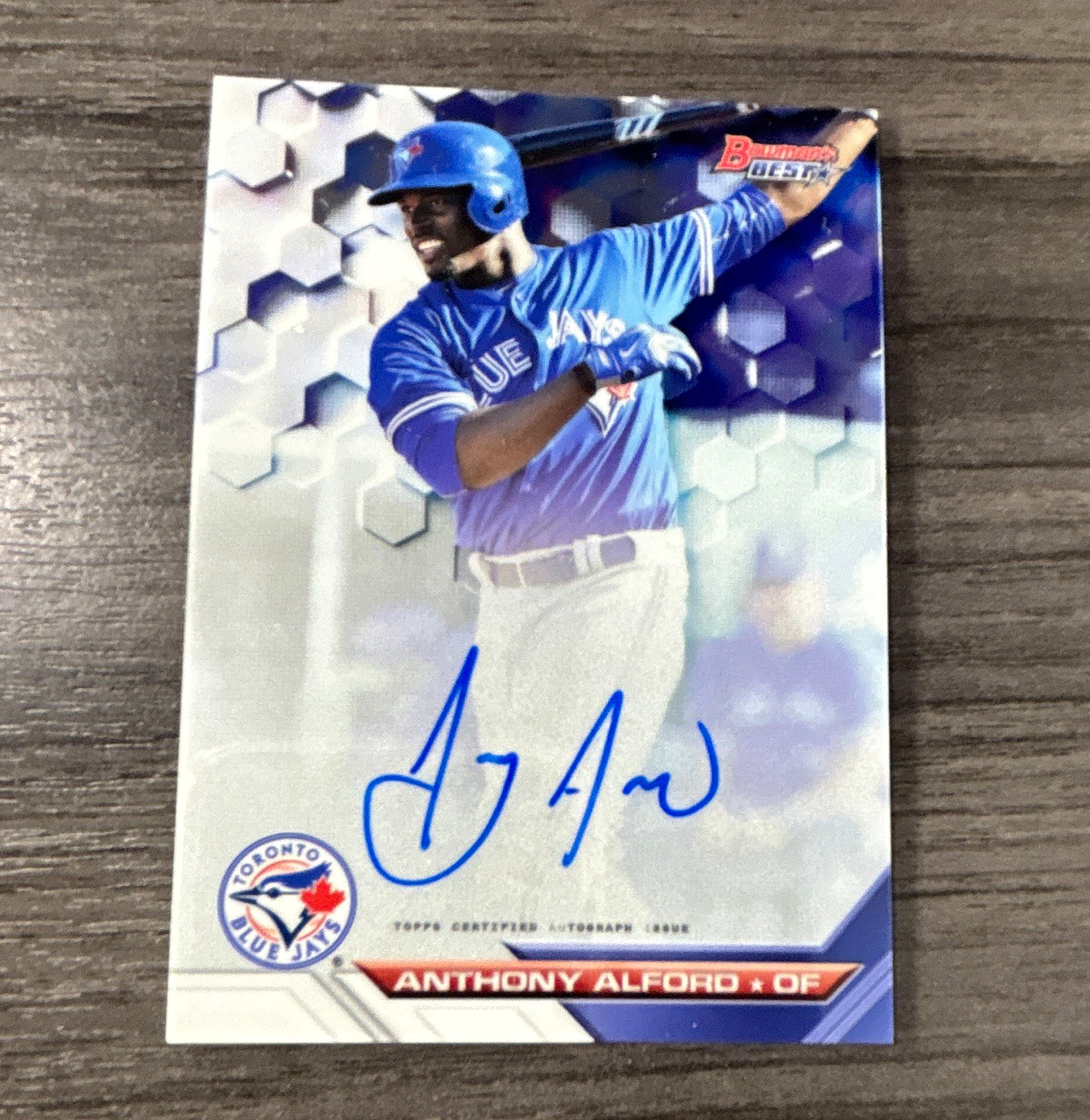 Topps 2016 Bowman\'s Best Anthony Alford B16-AA Auto Best of 2016 Blue Jays Topps 2016 Bowman\'s Best Anthony Alford B16-AA Auto Best of 2016 Blue Jays