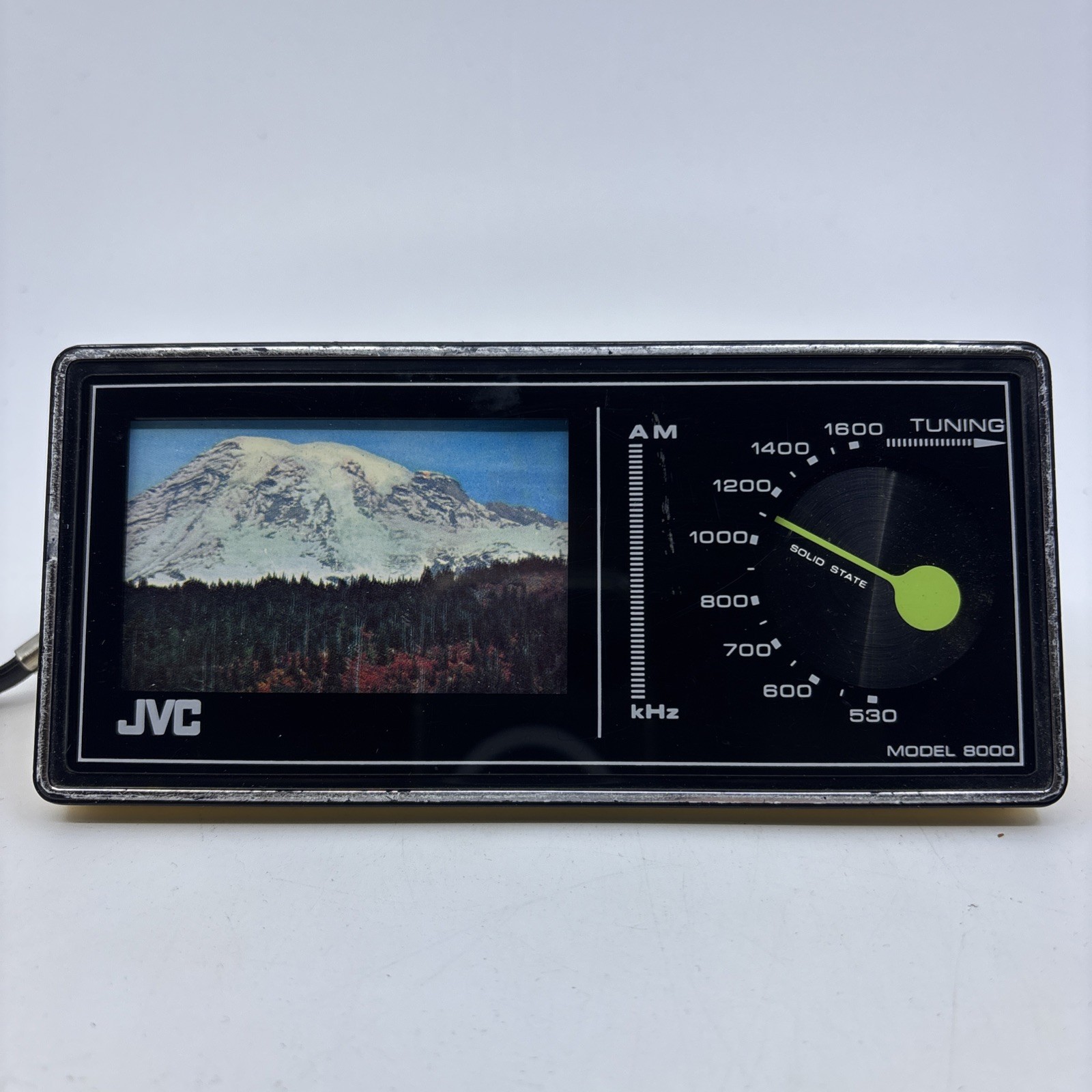 JVC Model 8000 Yellow Triangular AM Radio Picture Display Window 60’s WORKS  EUC