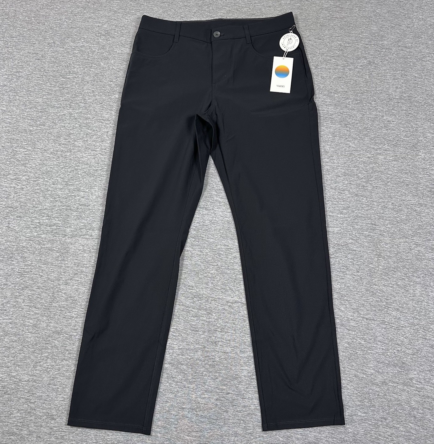 Vuori Pants Mens 32x30 Black Meta Athletic Slim Performance City Chino NEW