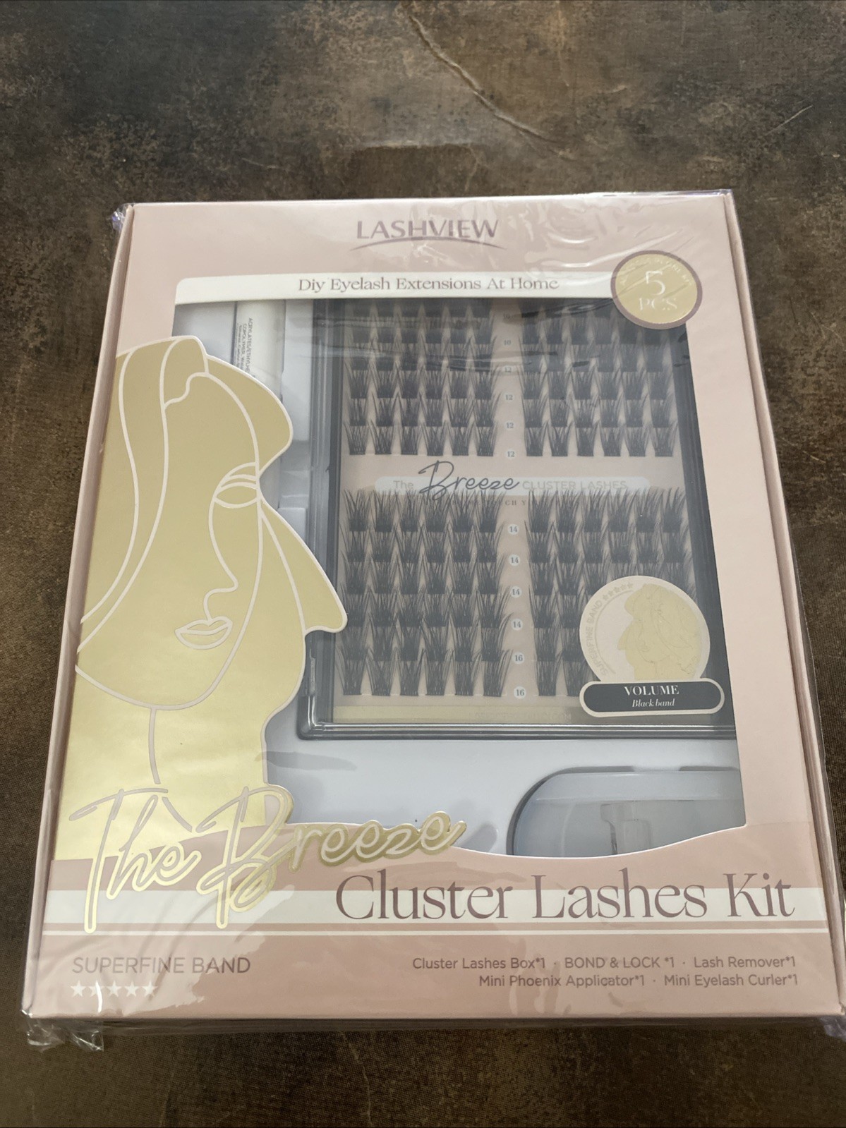 Lashview Cluster Lashes Kit 144pcs The Breeze Volume - Sealed New 