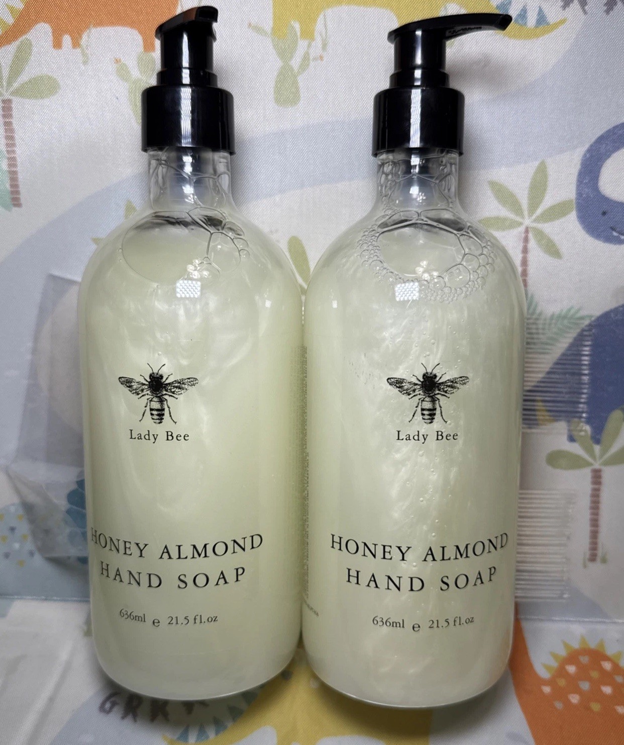 (2-Pack) LADY BEE HONEY ALMOND Essential Oil Cleansing HAND SOAP 21.5 oz 636ml
