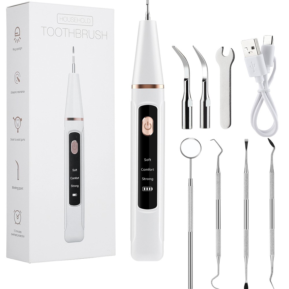 LED Ultrasonic Dental Scaler Electric Oral Teeth Tartar Remover Calculus Plaque
