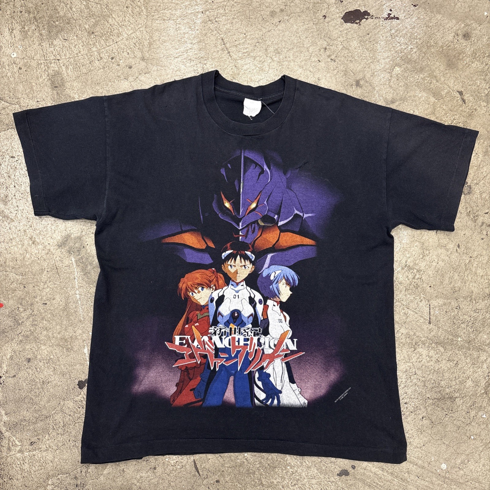 🔥Vintage 1998 Neon Genesis Evangelion Sci-fi Anime T-Shirt Size XL 24x28.5 🔥Vintage 1998 Neon Genesis Evangelion Sci-fi Anime T-Shirt Size XL 24x28.5