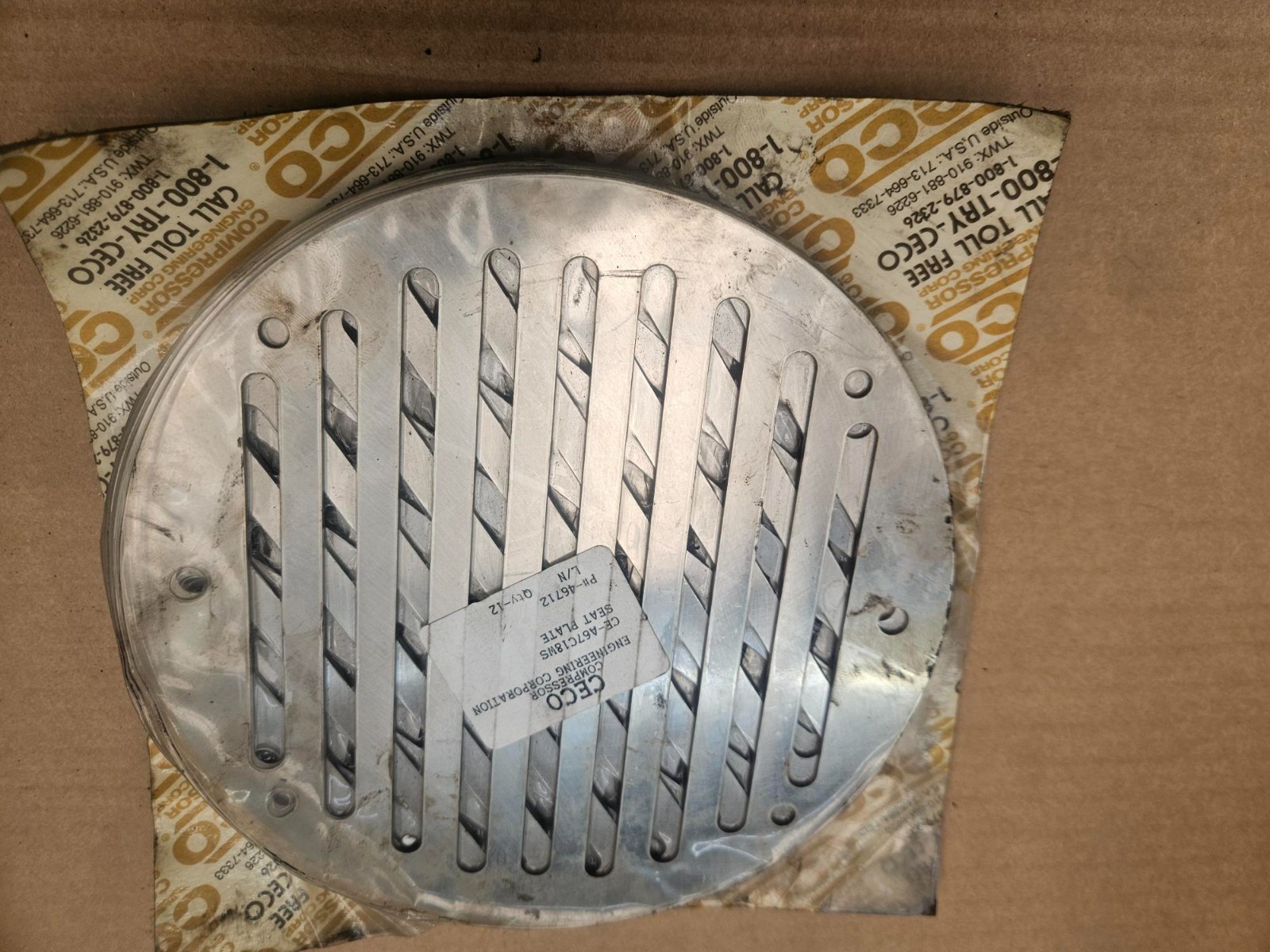 Ingersol Rand compressor NOS aftermarket A75C18WS CECO Seat Plate 12ea Ingersol Rand compressor NOS aftermarket A75C18WS CECO Seat Plate 12ea