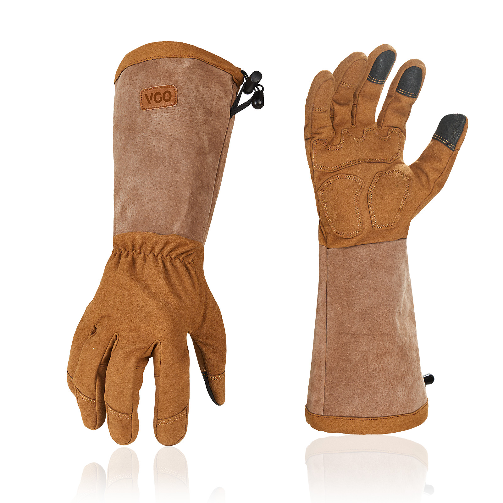 Vgo 1Pair Long Cuff Rose Pruning Thorn Proof Garden Gloves, Work Gloves(SL6592)