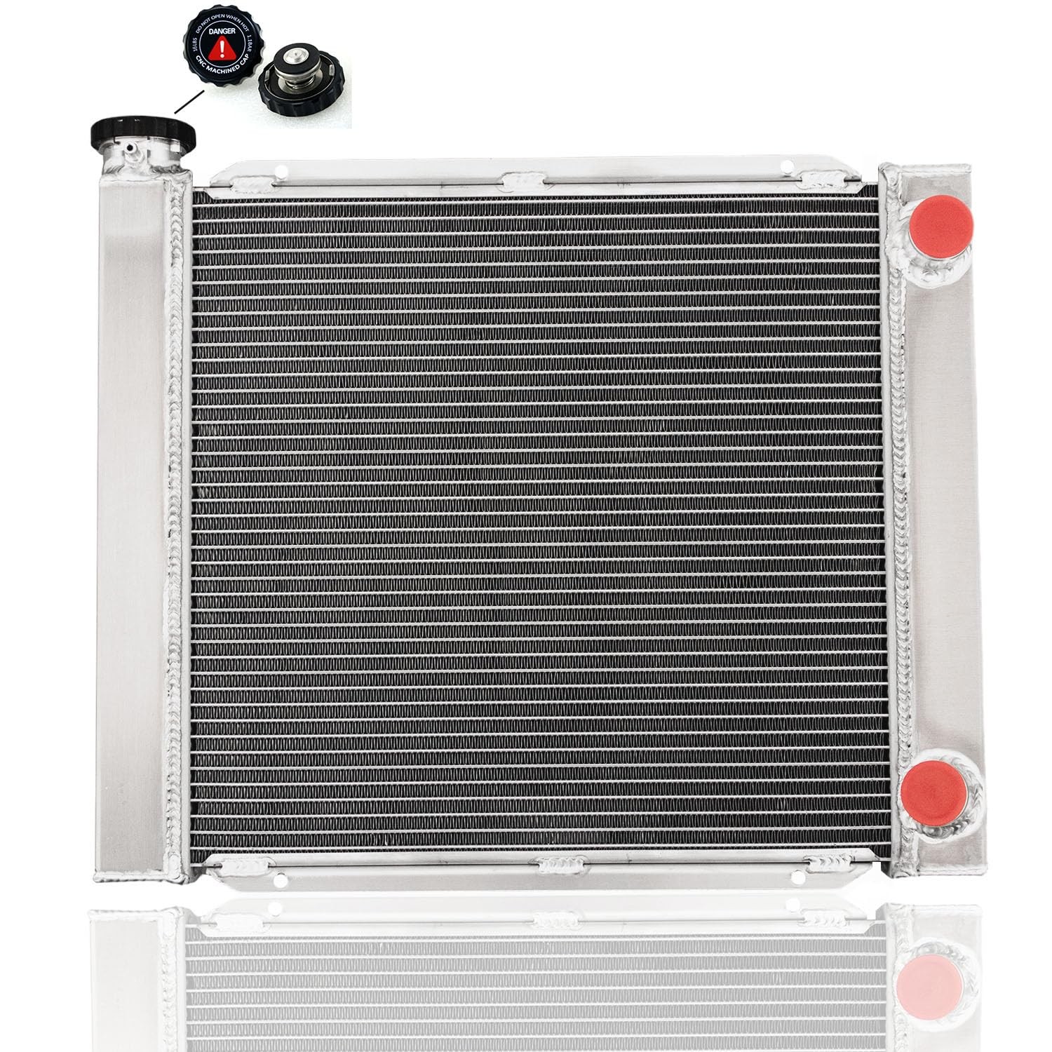 22 W X 19 H Universal 3 Core Aluminum Radiator for Chevy SBC 350 Double Pass