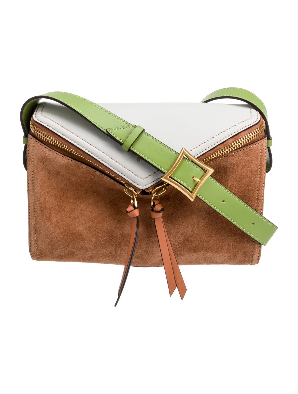 MCM Diamant 3D Shoulder Bag In Suede And Calf Leather 