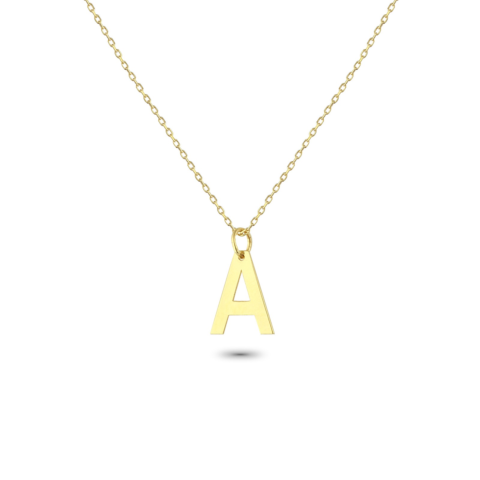 Glorria 14k Solid Gold Letter A Necklace Glorria 14k Solid Gold Letter A Necklace