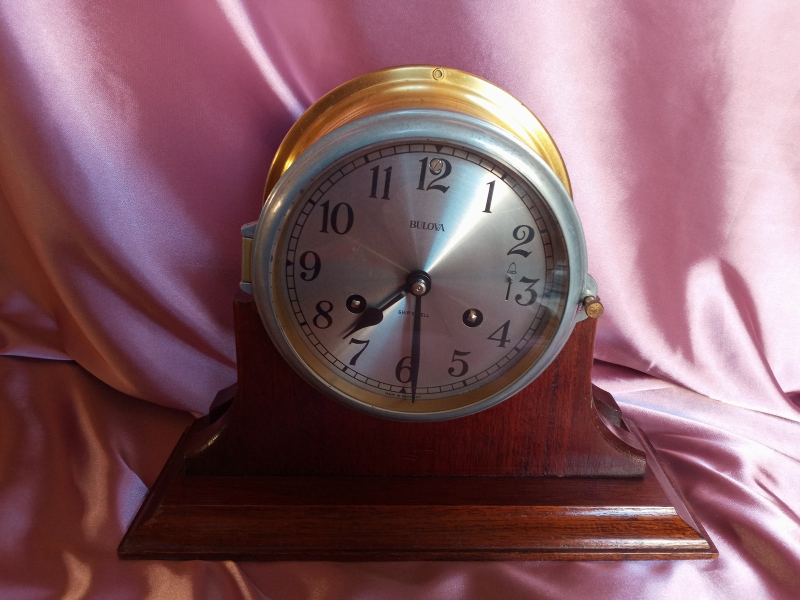 Vintage Bulova Ship’s Bell Mechanical Clock 5\ Vintage Bulova Ship’s Bell Mechanical Clock 5\
