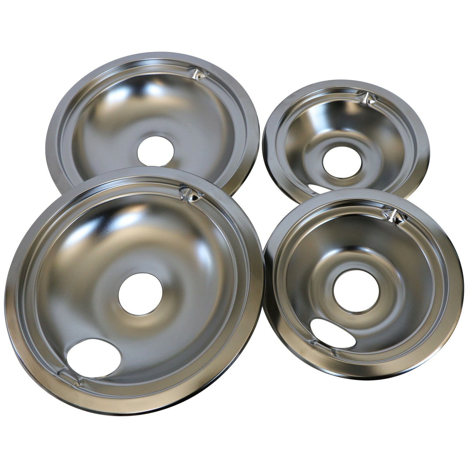 WB31T10010, WB31T10011 Replacement Chrome Drip Pans for GE Hotpoint Electric