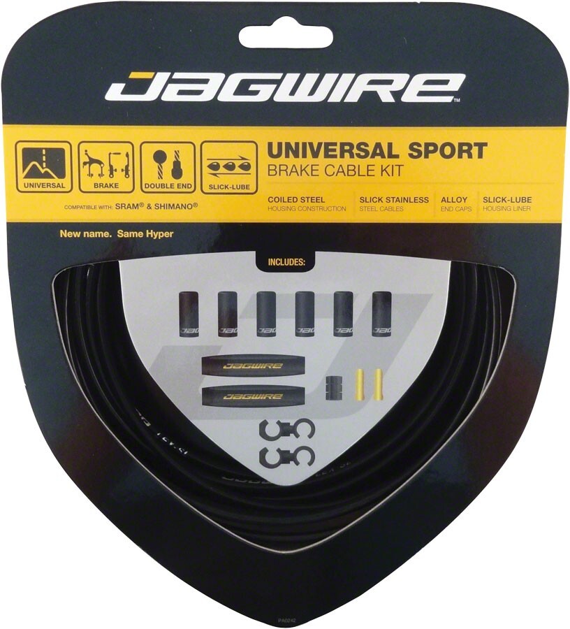 Jagwire Universal Sport Brake Cable Kit |  Fits SRAM/Shimano | All Colors
