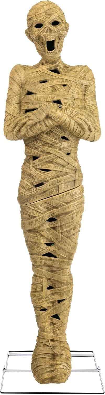 6FT Animatronic Fiery Fahir the Muted Mummy Decoration