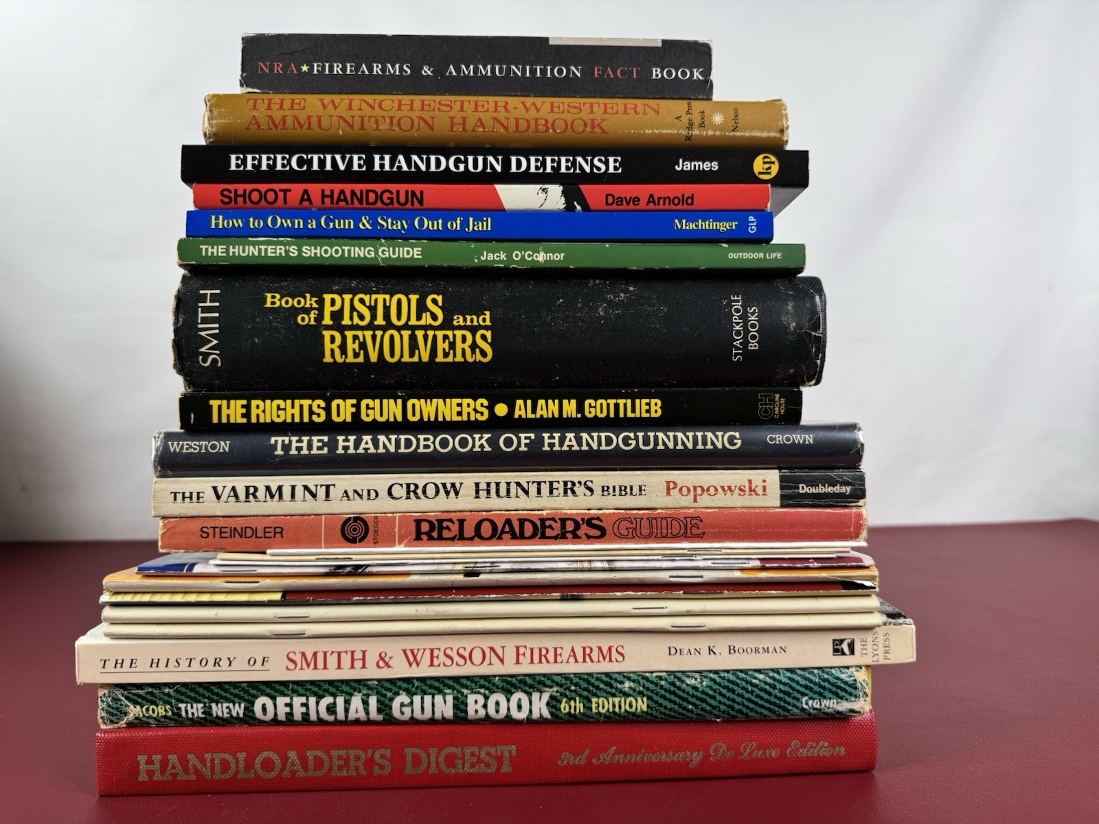 Lot of 15 Vintage Books Rifles-Revolvers-Pistols-Guns-Hunting-Reloaders-Rights