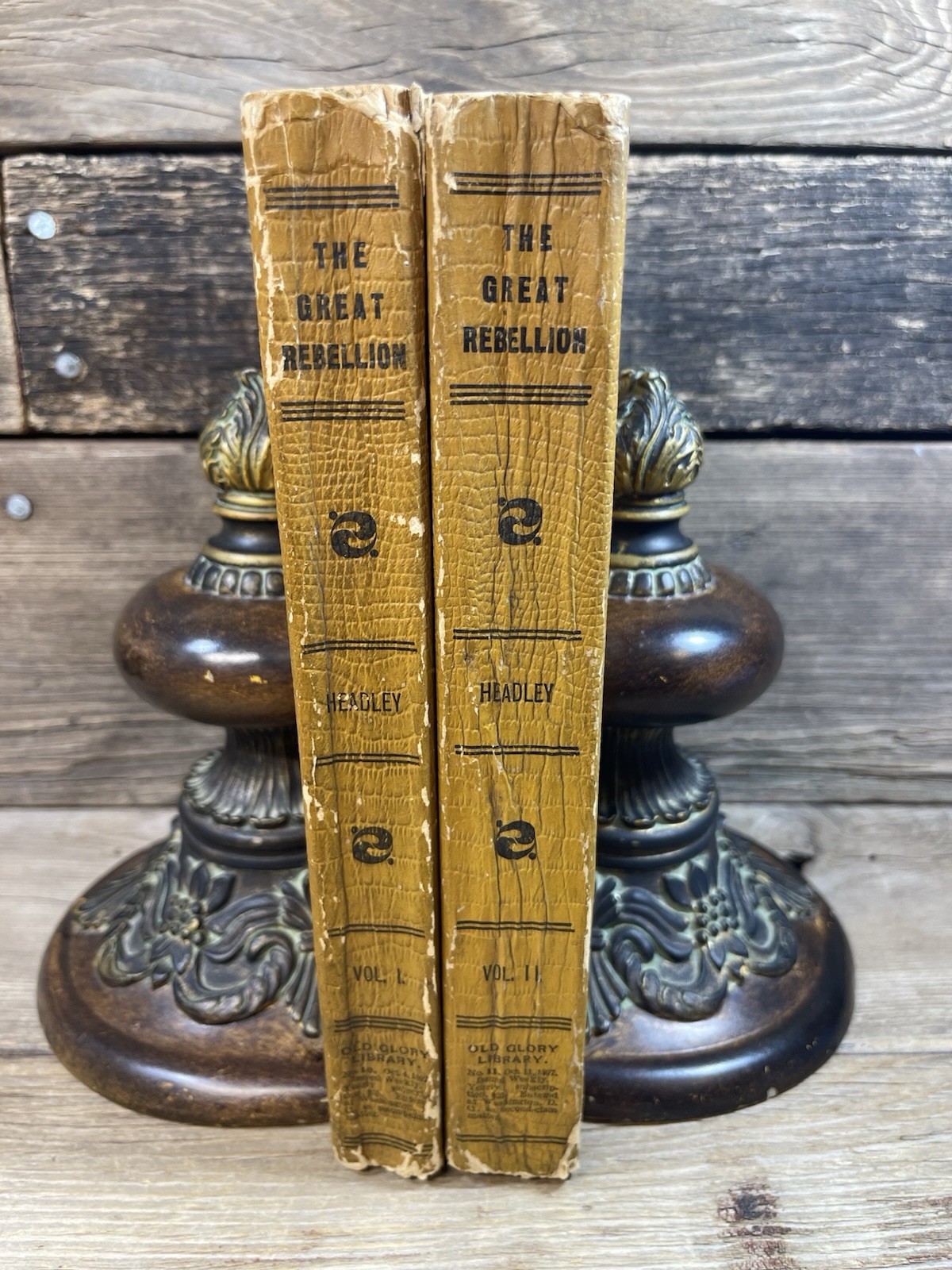 1898 The Great Rebellion 2 Vol Both Signed Capt J.G. Langguth Civil War