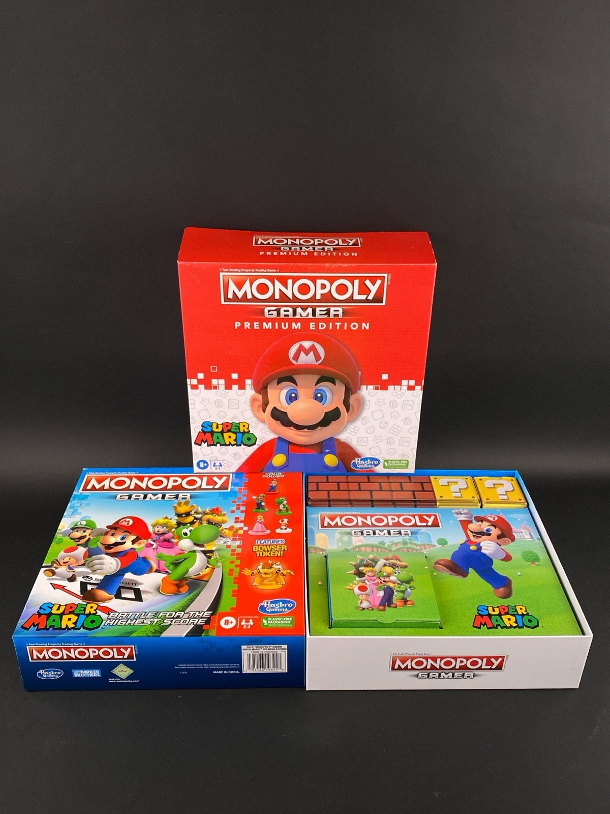 Monopoly Gamer Premium Edition Super Mario Bros Board Game Hasbro New Bowser