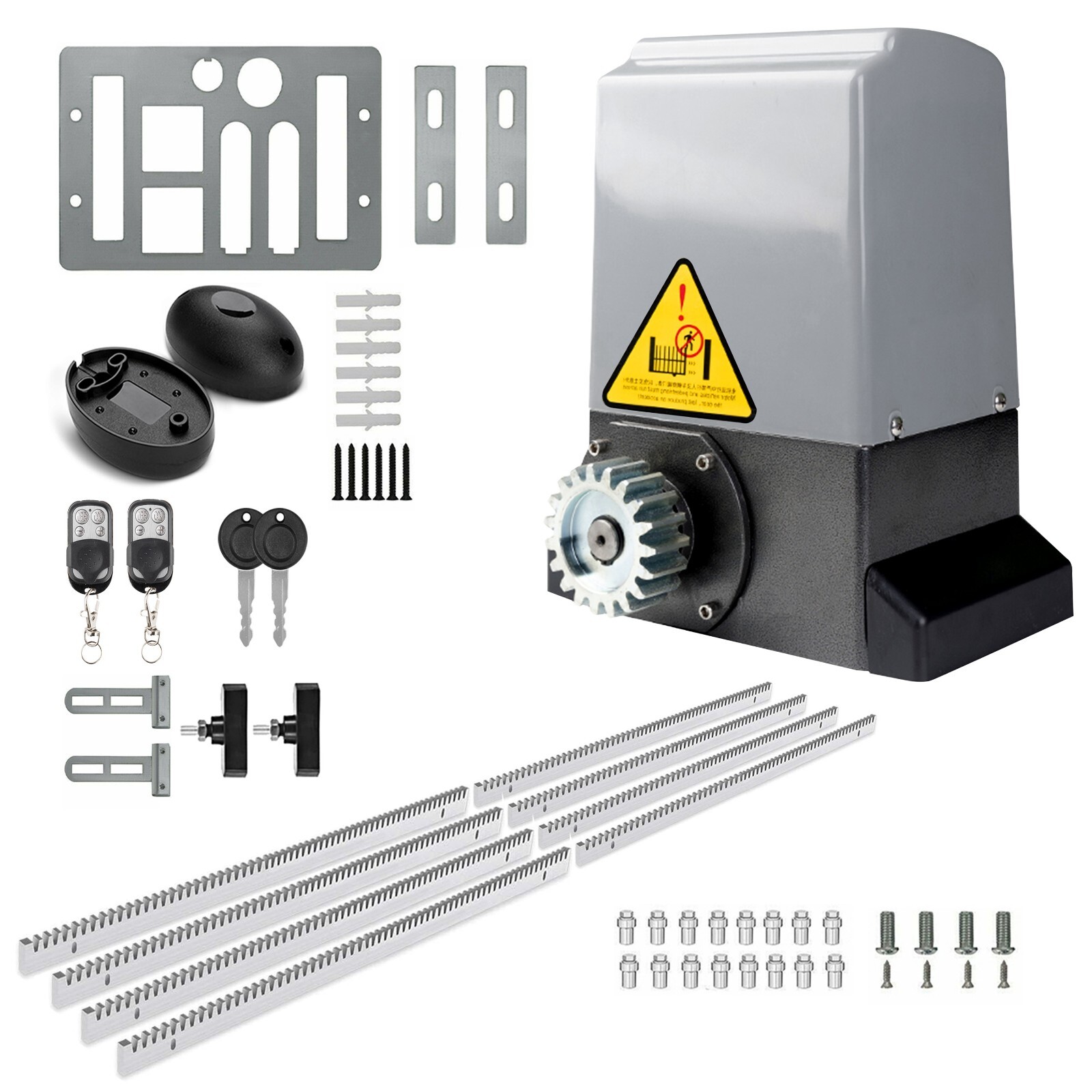 Blütezeit 1800-5290lb Automatic Sliding Gate Opener Rack Driven w/Complete Kits