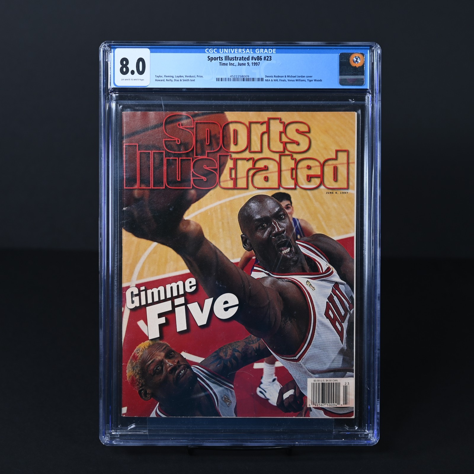 Sports Illustrated 6/9/97 Michael Jordan Dennis Rodman Bulls CGC 8.0 NBA Finals