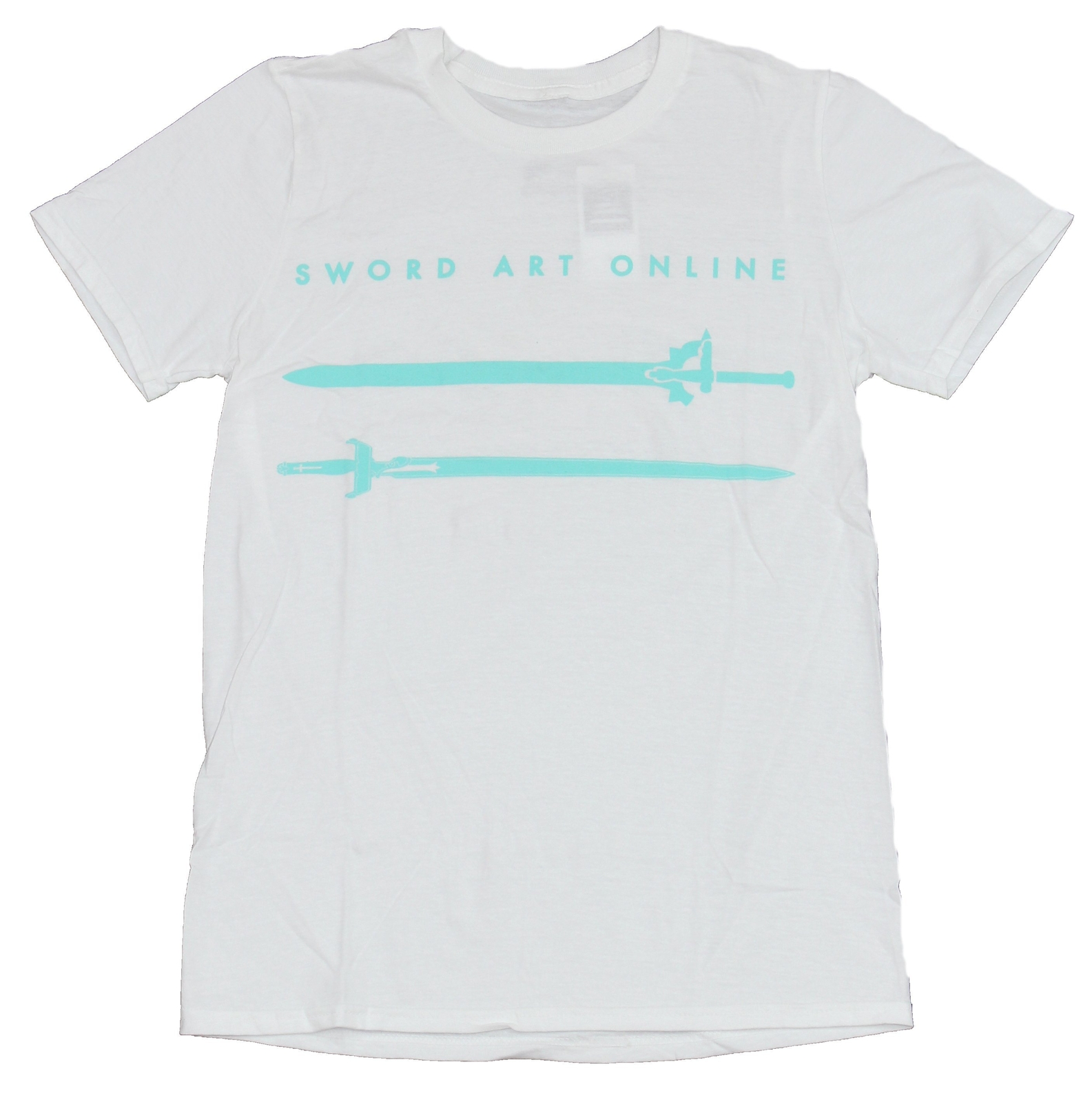 Sword Art Online Adult New T-Shirt - Swords Under Logo Pic