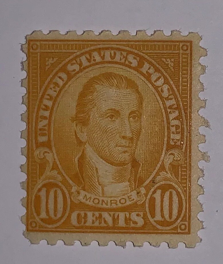 Travelstamps: 1923-1926 US Stamps Scott # 591, 10c Monroe VF MINT OG NH