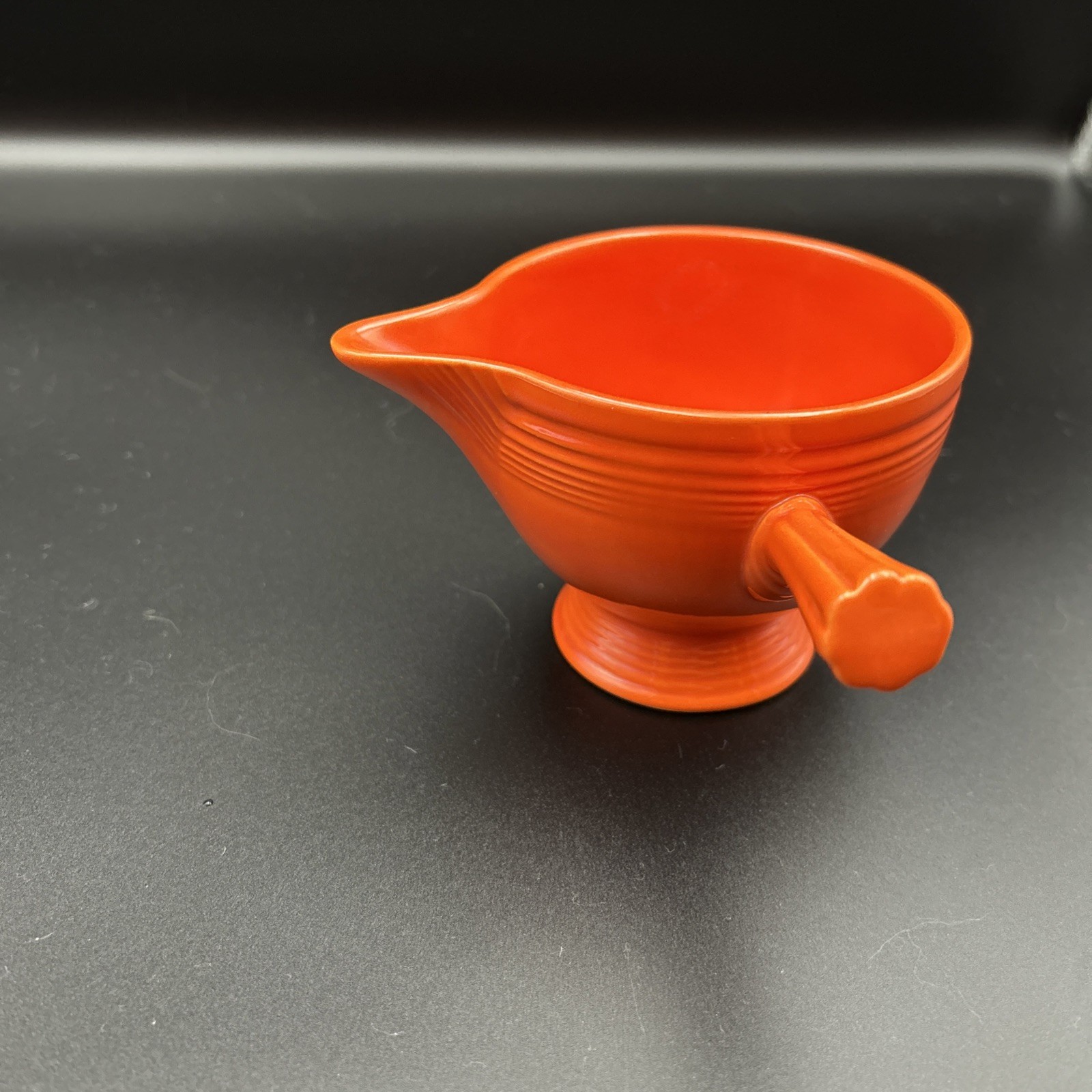 Rare Vintage Fiesta Red Stick Handle Creamer 1930s Radioactive Orange Geiger Rare Vintage Fiesta Red Stick Handle Creamer 1930s Radioactive Orange Geiger