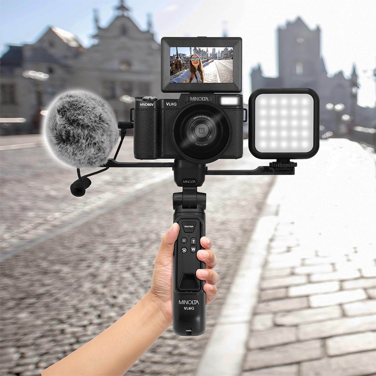 Minolta MND60V 64MP 4K60FPS Ultra HD Auto Focus Vlogging & Content Creator's Cam