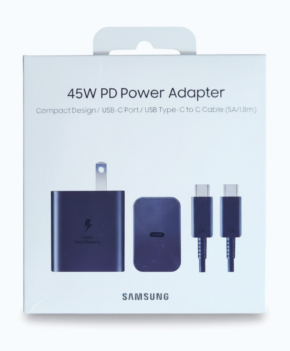 Genuine Samsung 45W Super Fast Wall Charger USB-C Power Adapter Cable EP-T4510