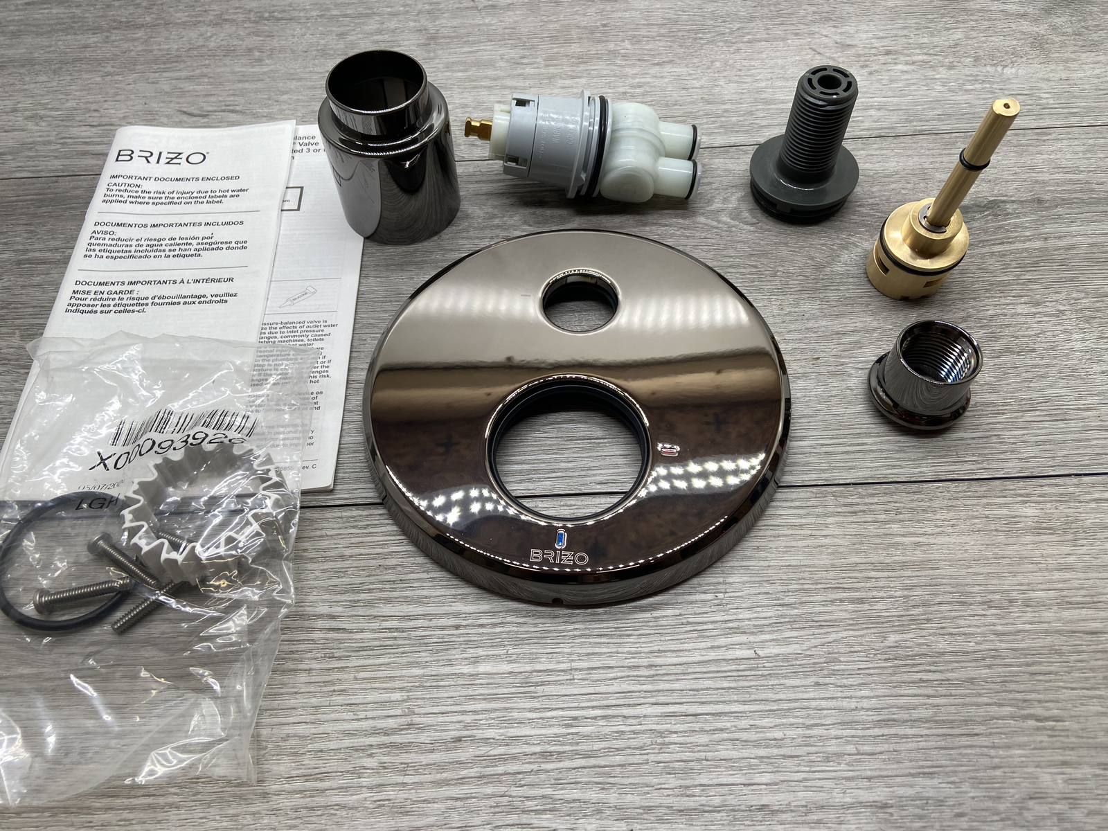 Brizo Levoir T75P598-BNXLHP Pressure Balanced Valve Trim No Handles Black Onyx