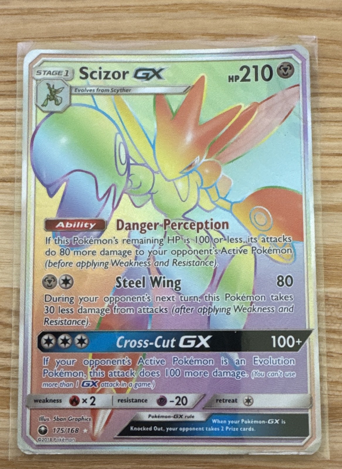 Scizor GX (Secret) 175/168 Sm-Celestial Storm Holo DAMAGED/HP Scizor GX (Secret) 175/168 Sm-Celestial Storm Holo DAMAGED/HP