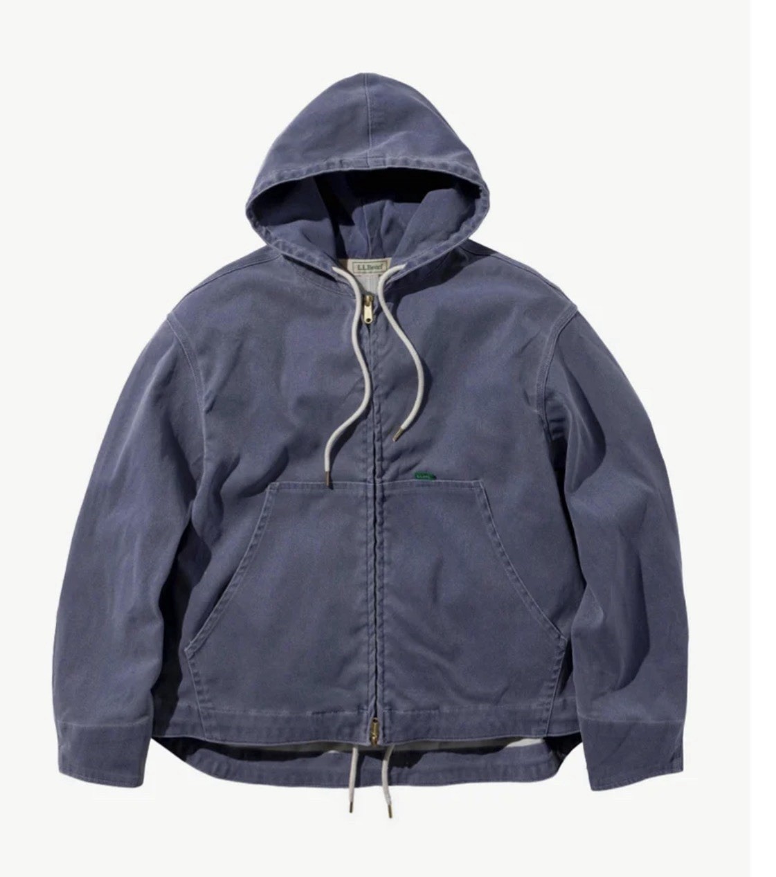L.L.BEAN Prospect Harbor Hoodie Jacket Size L Two Way Zip Japanese Edition