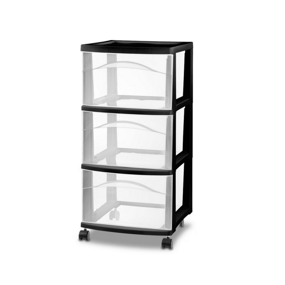 3 Drawer Medium Cart Plastic Storage Drawers with Casters, Portable Utility Stor 3 Drawer Medium Cart Plastic Storage Drawers with Casters, Portable Utility Stor