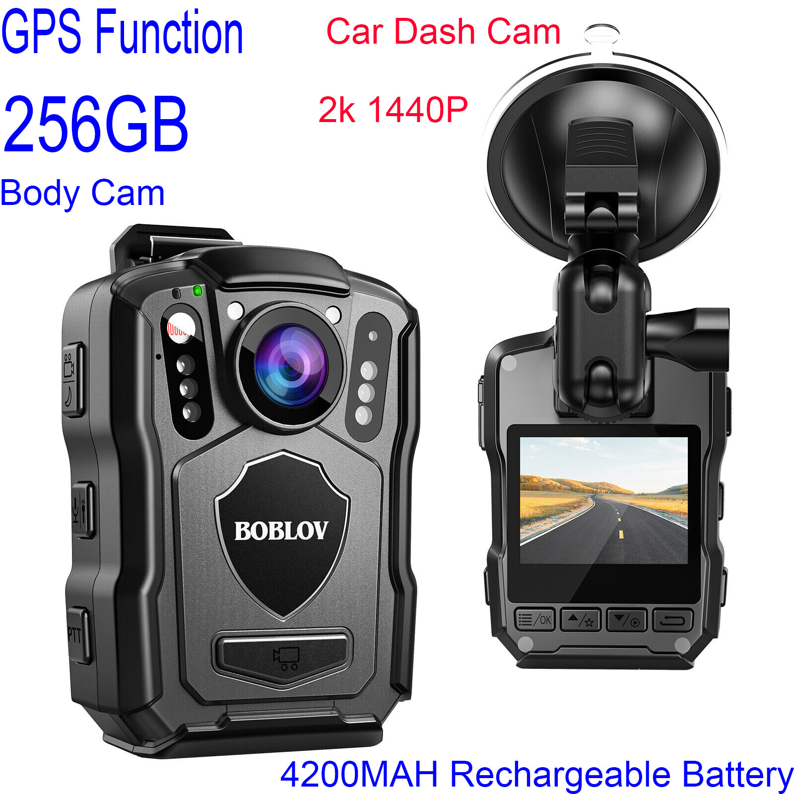 BOBLOV M5 GPS Police Body Camera Internal 256GB Night Vision Cam Law Enforcement BOBLOV M5 GPS Police Body Camera Internal 256GB Night Vision Cam Law Enforcement