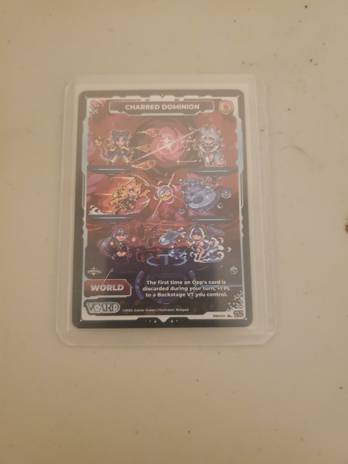 Gamer Supps VCARD Charred Dominion Promo Card 2025 World English Standard Gamer Supps VCARD Charred Dominion Promo Card 2025 World English Standard