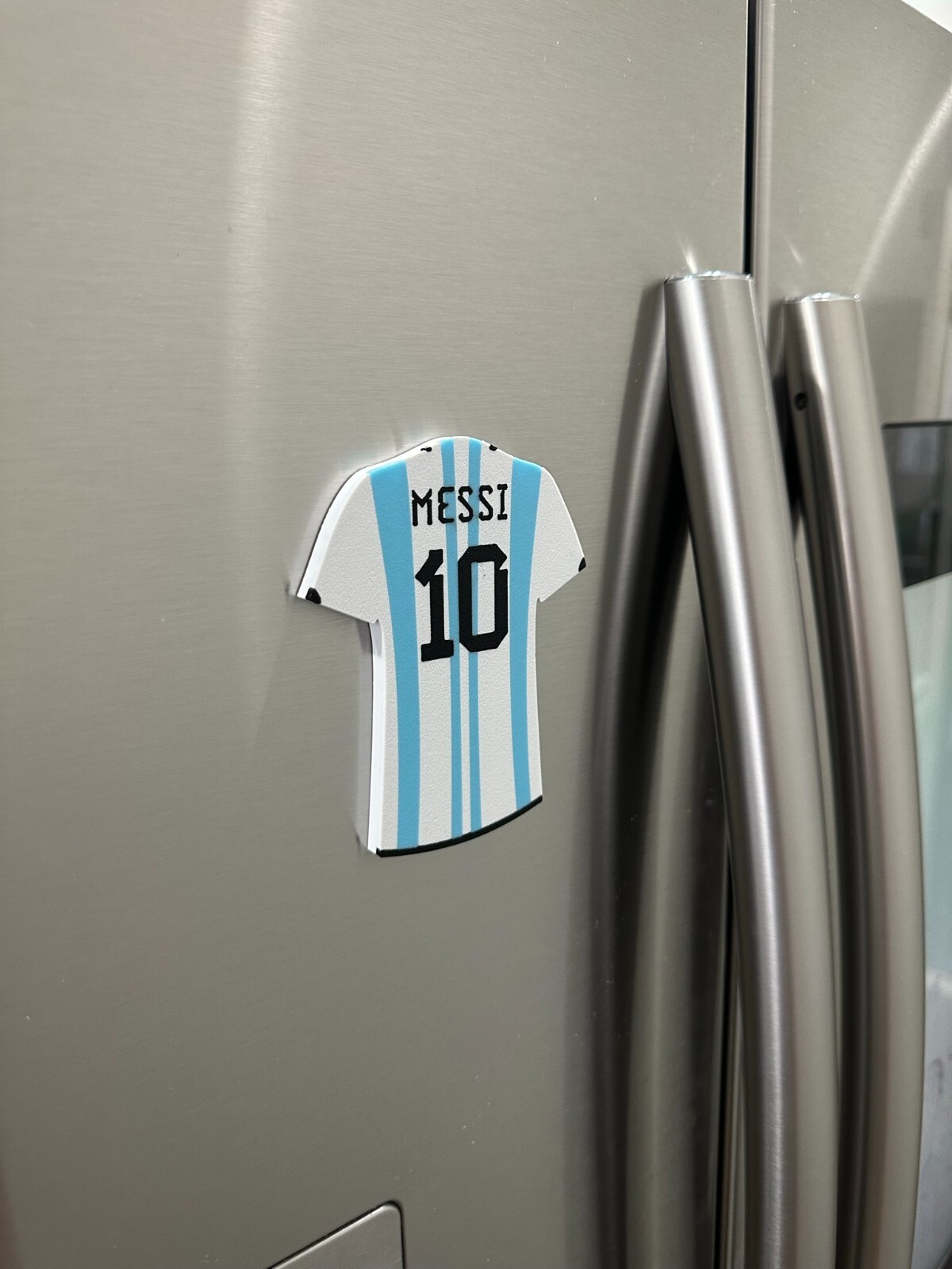 Lionel Messi Argentina #10 Inspired Jersey Magnet Fridge Magnet World Cup 2022