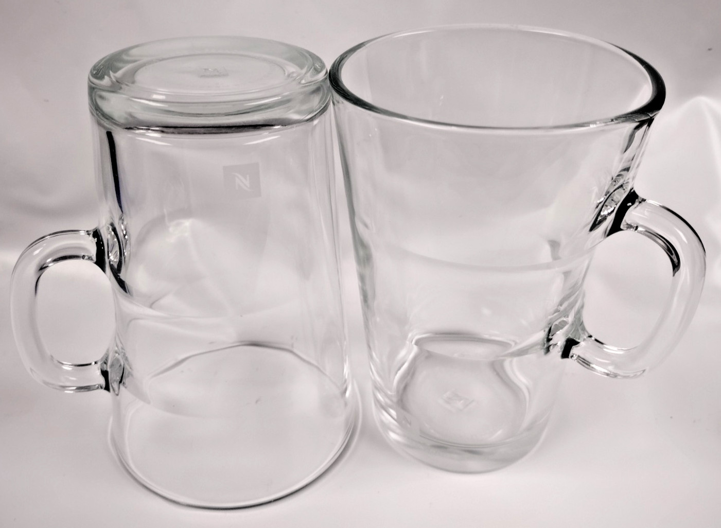 Pair of Nespresso Vertuo Glass Black Coffee Over Ice 11oz Mugs France Pair of Nespresso Vertuo Glass Black Coffee Over Ice 11oz Mugs France