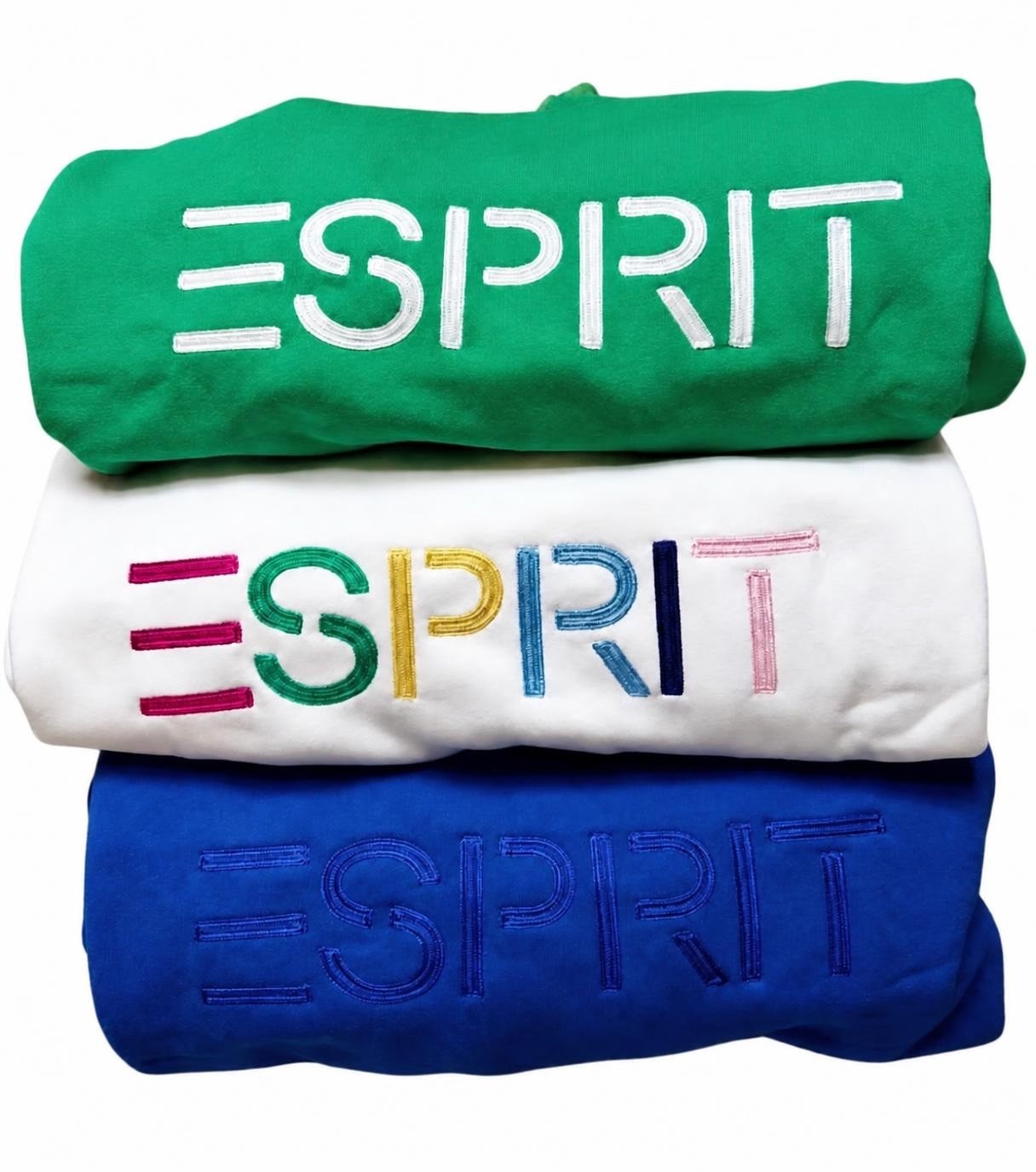 🔥NWT🔥 Viral Esprit Women\'s Logo Embroidered Fleece Crewneck PICK COLOR & SIZE