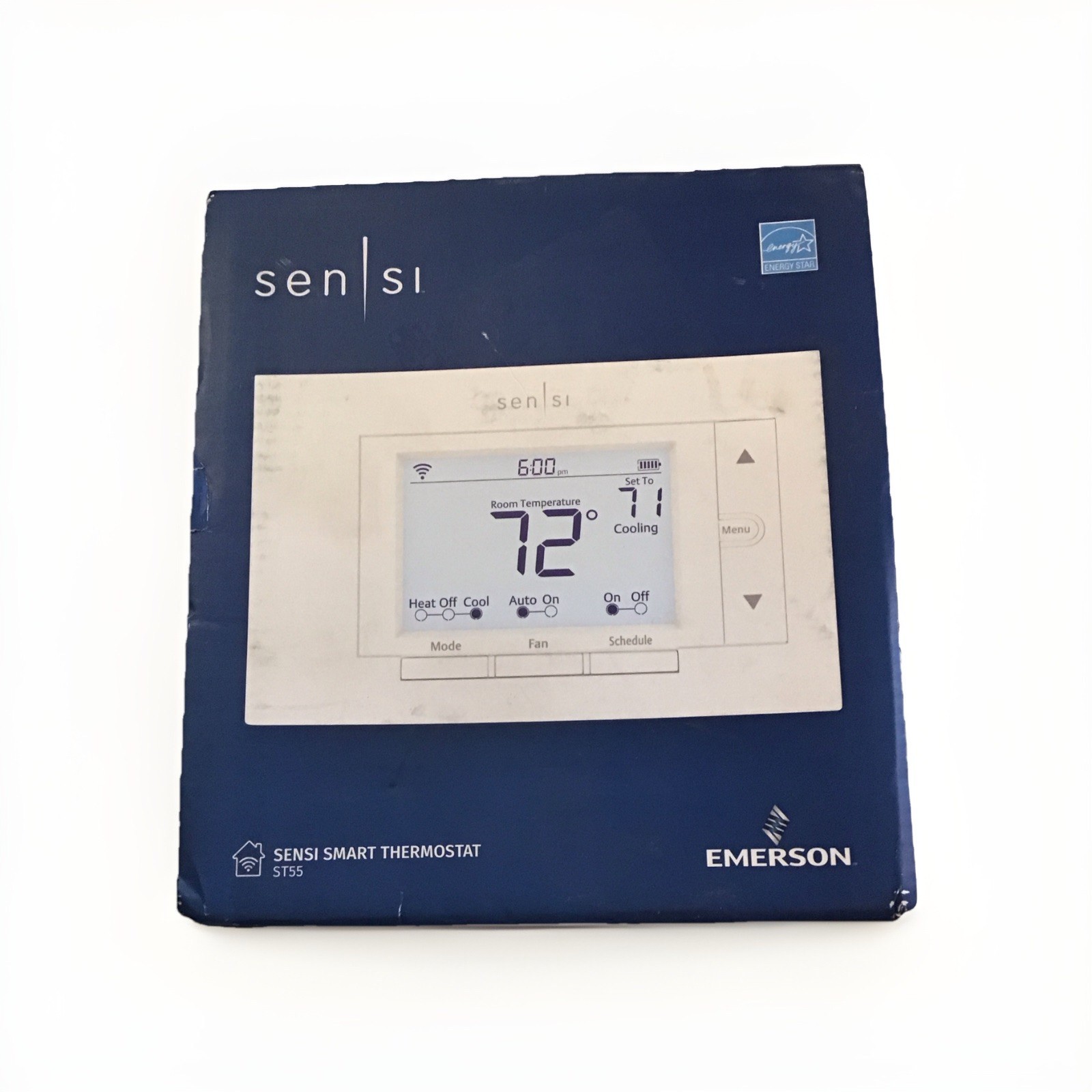 Emerson ST55 Sensi Smart Thermostat Wi-Fi 7-day Programmable In White New In Box Emerson ST55 Sensi Smart Thermostat Wi-Fi 7-day Programmable In White New In Box